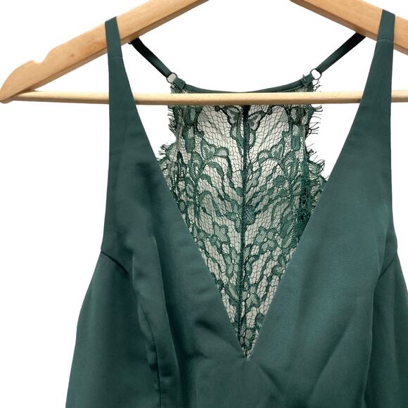 Lulus Everlasting Beauty Lace Maxi Dress Dark Emerald - Picture 5 of 5